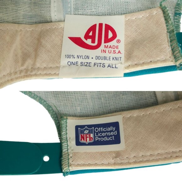 AJD Miami Dolphins Snapback Cap NFL Football Vintage 90s USA Made Embroidered - Picture 8 of 13